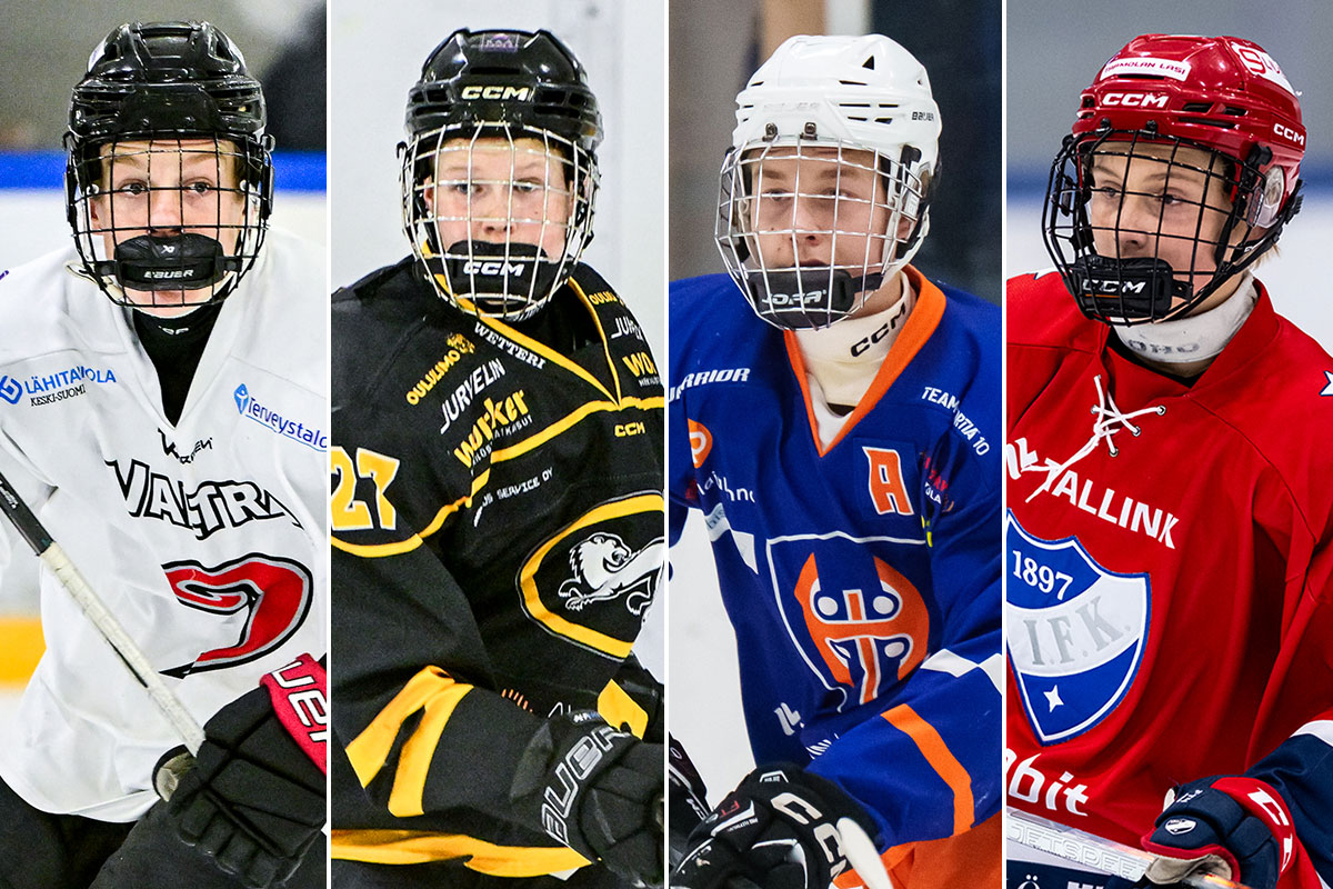 Kohti pudotuspelejä: Aaro Översti (vas.), Jesper Torkell, Jimi Saarinen ja Eeli Luttinen.