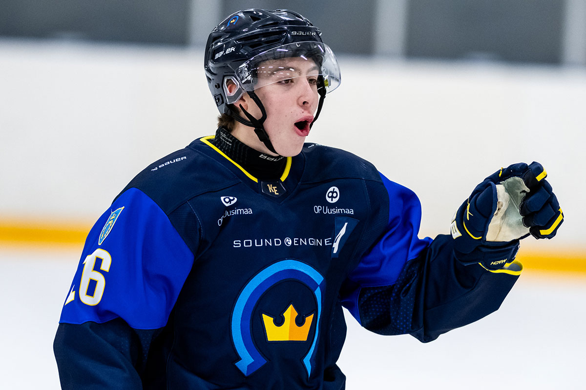 K-Espoon Aapo Katavisto johdatti maaleillaan välierävoittoon. (Kuva: Riku Laukkanen)