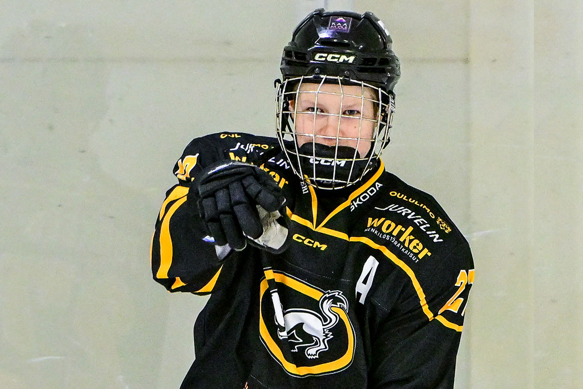 Kärppien Jesper Torkell vietti kolmen pisteen iltaa välieräottelussa Jokereita vastaan. (Kuva: Jussi Määttä)