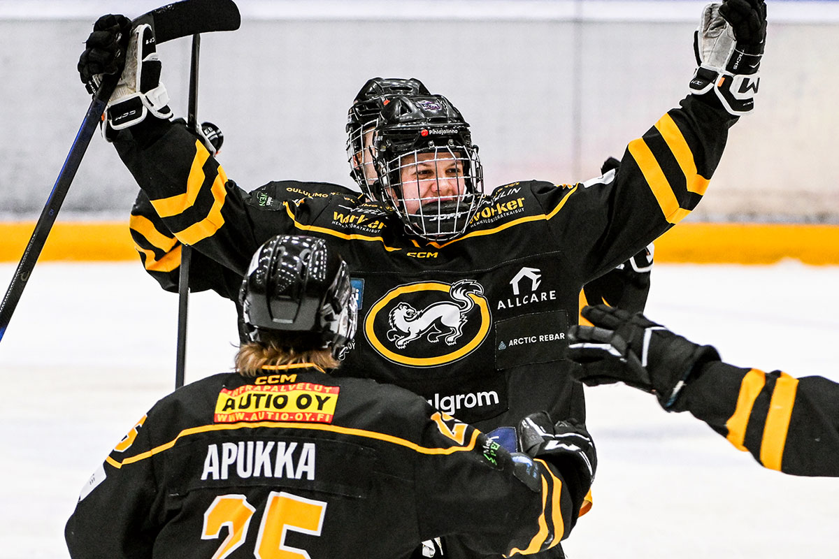 Konsta Rautio iski Kärppien voittomaalin U18-finaalisarjan neljännessä ottelussa. (Kuva: Jussi Määttä)