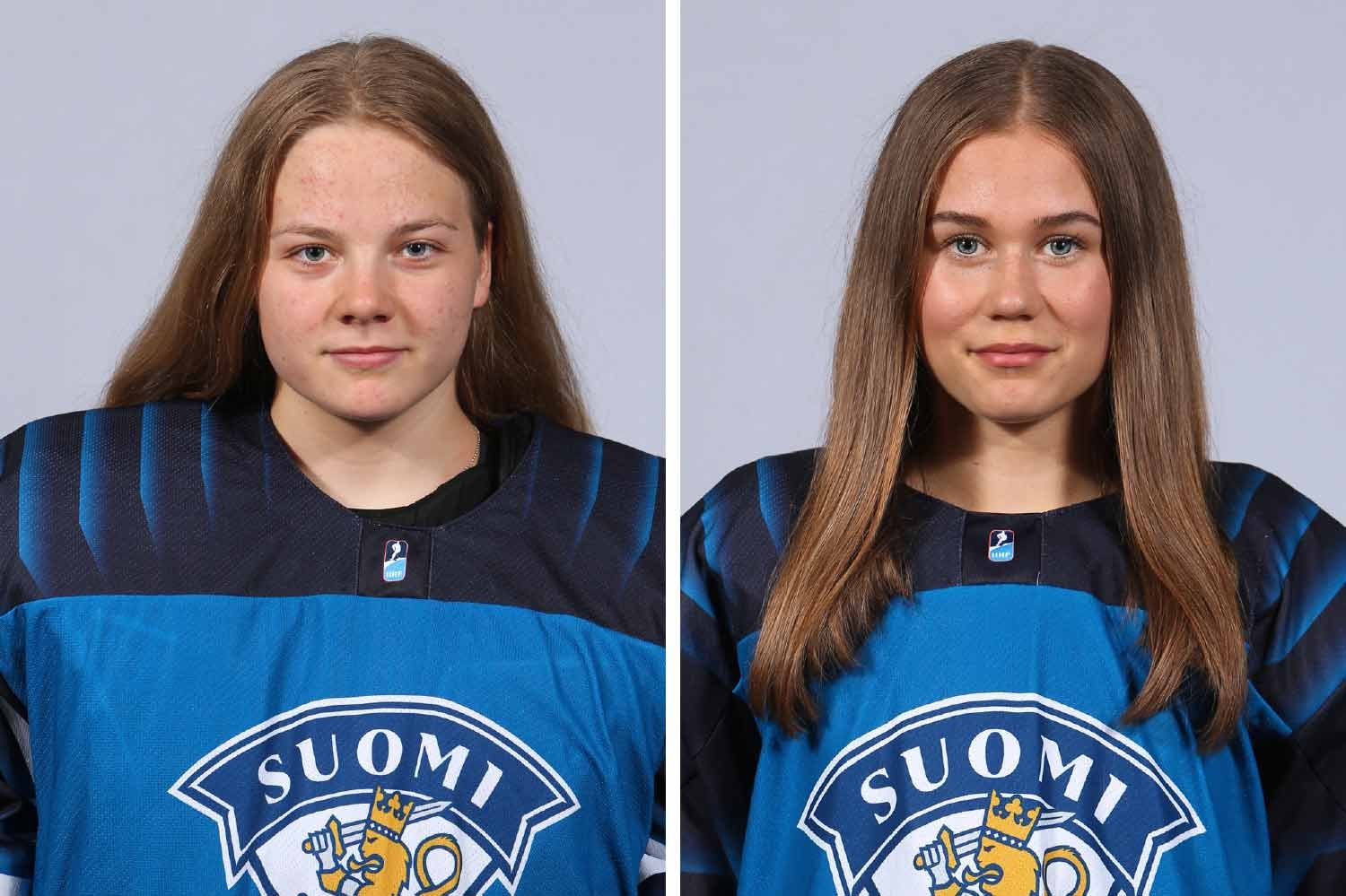 Maalivahti Emilia Kyrkkö ja hyökkääjä Sanni Vanhanen tyttöjen MM-kisojen All Starsiin