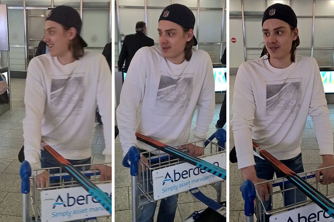 U18: Sebastian Aho saapui Sveitsiin - Tuore haastattelu lentokentältä - ”Aika nopeasti lähdin illalliselta pakkailemaan ja nukkumaan”