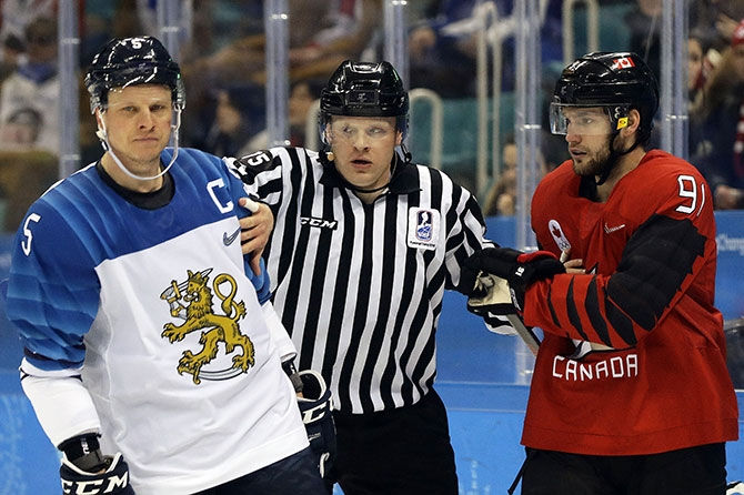 Kapteeni Lasse Kukkonen ja Kanadan Linden Vey.