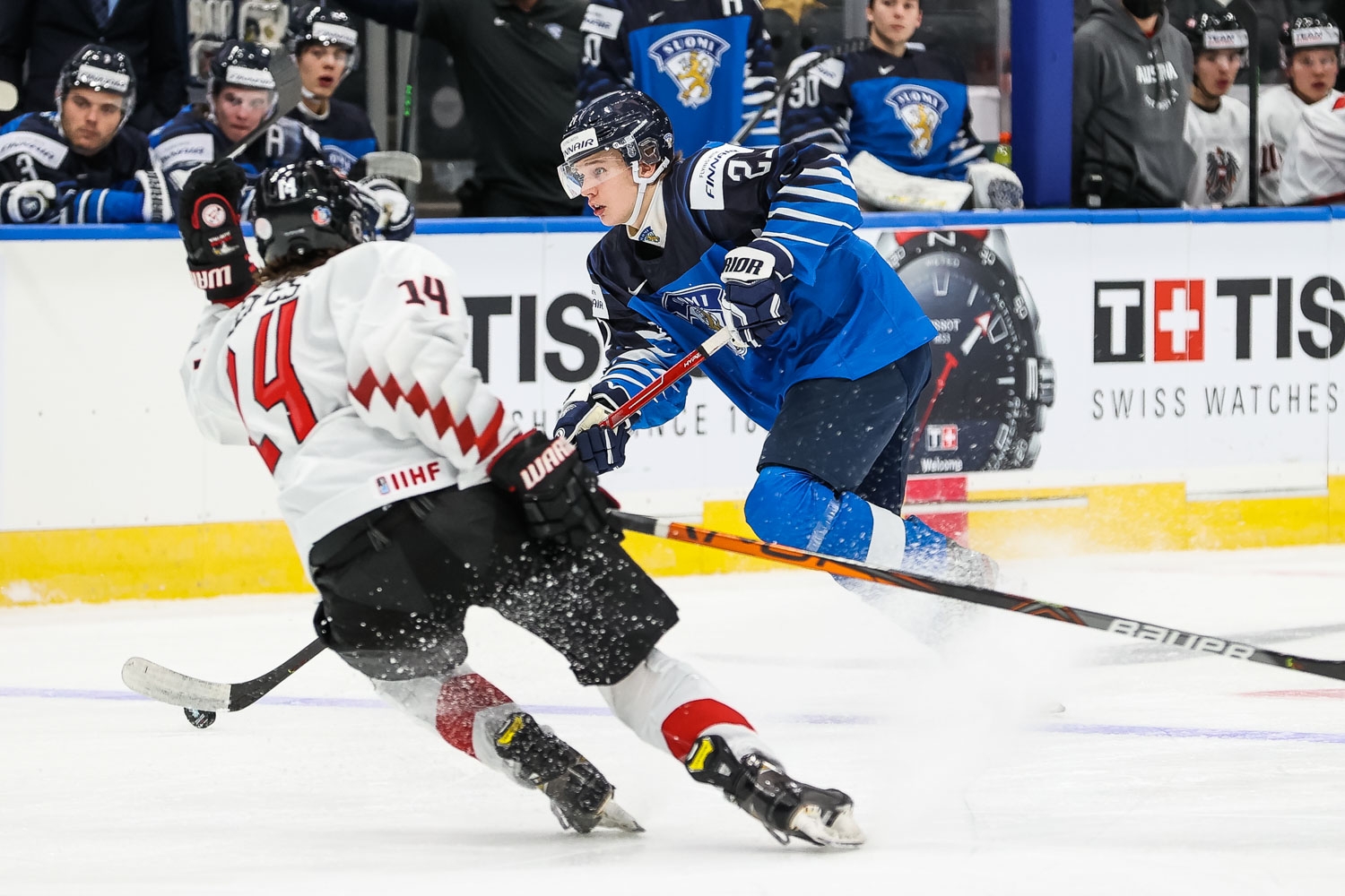 60 laukausta Itävalta-ottelusta – Nuorten Leijonien maalijuhlat kuvina