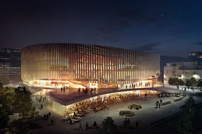 Tällaisessa hallissa Kööpenhaminassa pelataan MM-kiekkoa 2018.