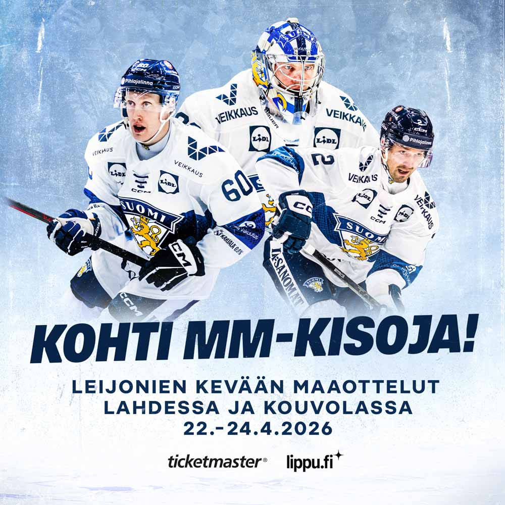 Leijonien kevään maaottelut Lahdessa ja Kouvolassa 22. ja 24.4. – vastassa Latvia ja Tanska