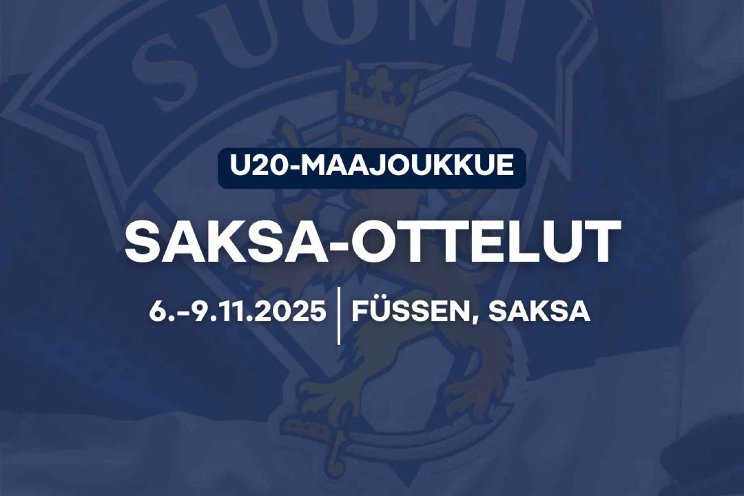 U20 haastajajoukkueen Saksa-otteluiden 2025 ohjelma, tulokset, kokoonpanot, tilastot...