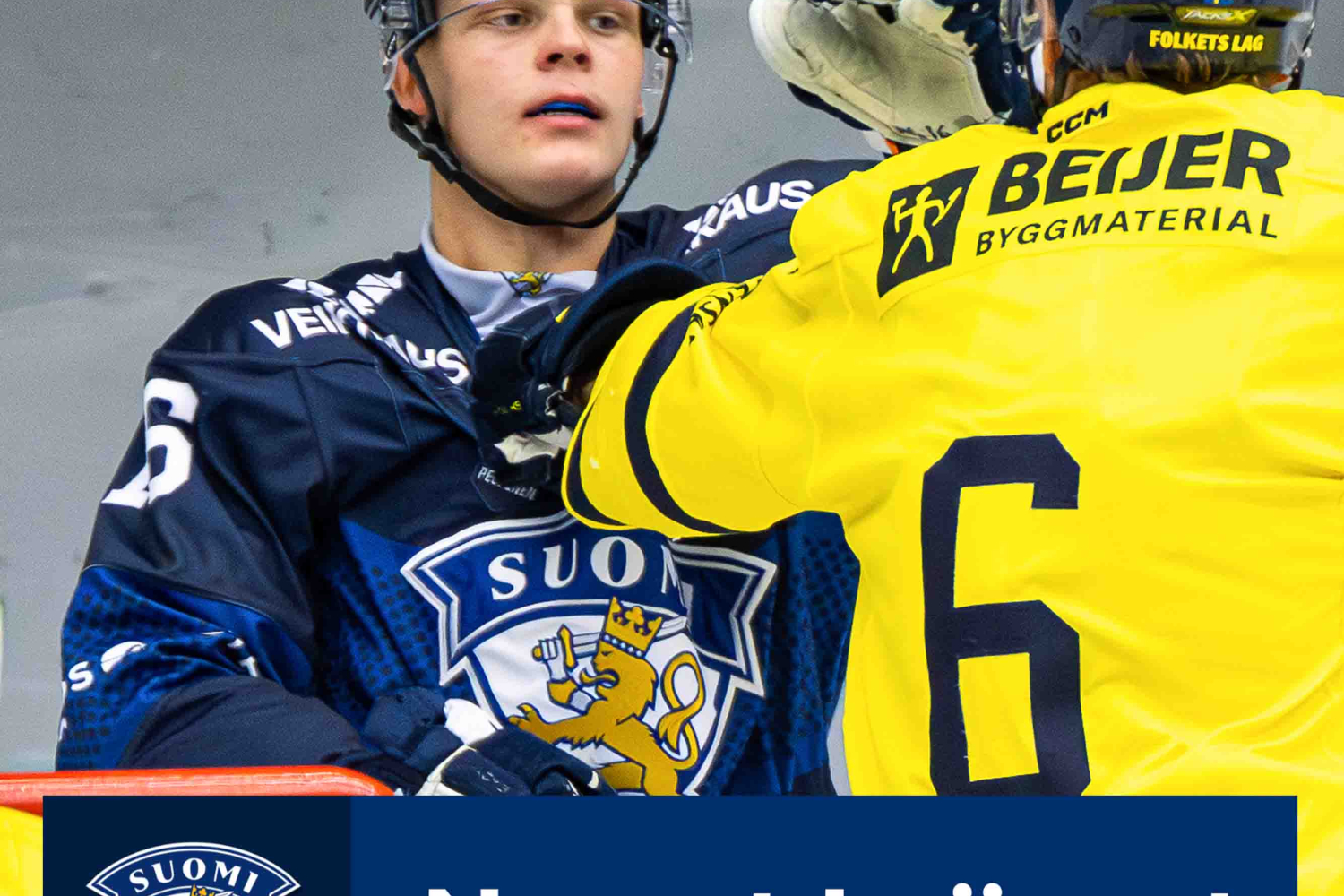 Kuvasarja: Juniorkronorna liian vahva Nuorille Leijonille – 30 laukausta Ruotsi-pelistä