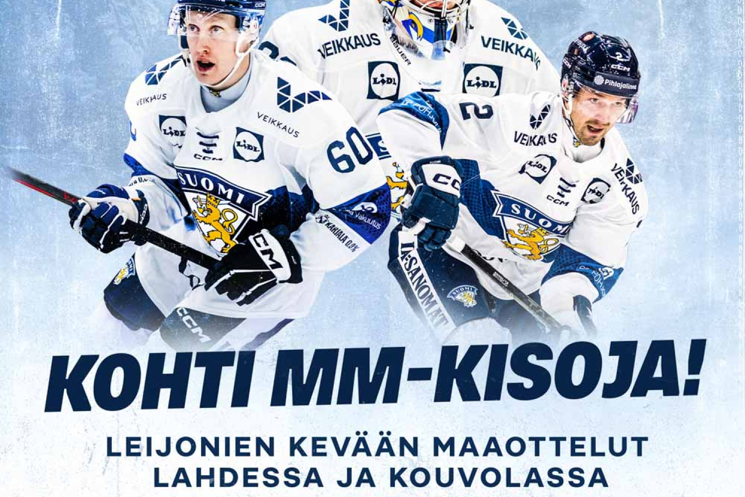 Leijonien kevään maaottelut Lahdessa ja Kouvolassa 22. ja 24.4. – vastassa Latvia ja Tanska