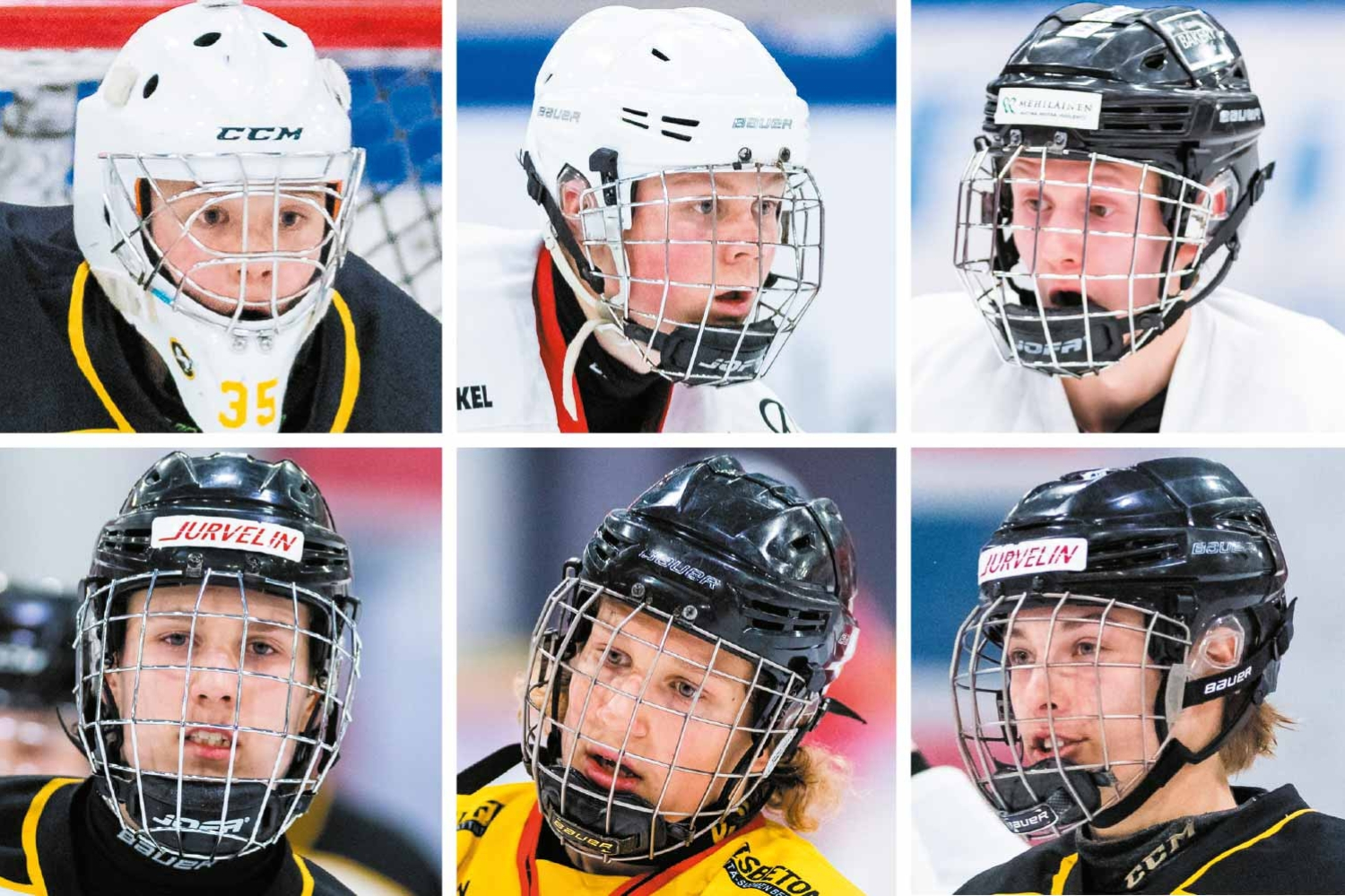 B-nuorten SM-sarjan All Stars: Kokko, Toikka, Liiri, Lohisalo, Kapanen ja Koivunen