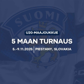 U20 Nuorten Leijonien Slovakian-turnauksen 2025 ohjelma, tulokset, kokoonpanot, tilastot...