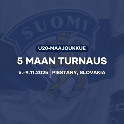 U20 Nuorten Leijonien Slovakian-turnauksen 2025 ohjelma, tulokset, kokoonpanot, tilastot...
