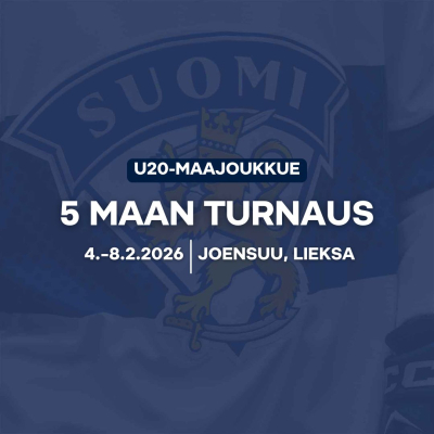 U20 Nuorten Leijonien Joensuun-turnauksen 2026 ohjelma, tulokset, kokoonpanot, tilastot...
