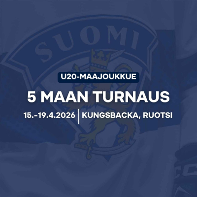 U20 Nuorten Leijonien Ruotsin-turnauksen 2026 ohjelma, tulokset, kokoonpanot, tilastot...