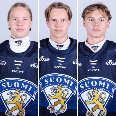 Suomen kapteenisto U17 World Challenge -turnauksessa: Jaako, Fugleberg, Santala