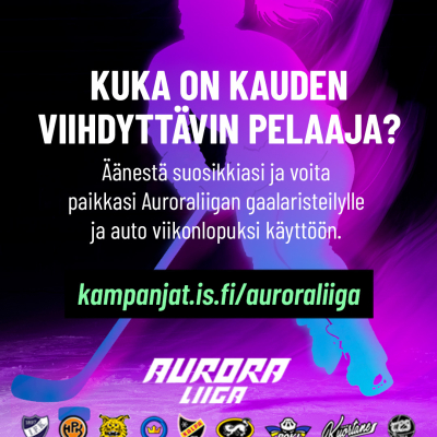 Auroraliigan kauden 2025-26 viihdyttävin pelaaja äänestys on auki!