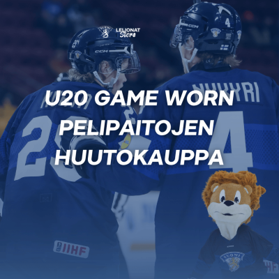 U20 MM-kisojen Game Worn -huutokauppa käynnistyy 25.5.