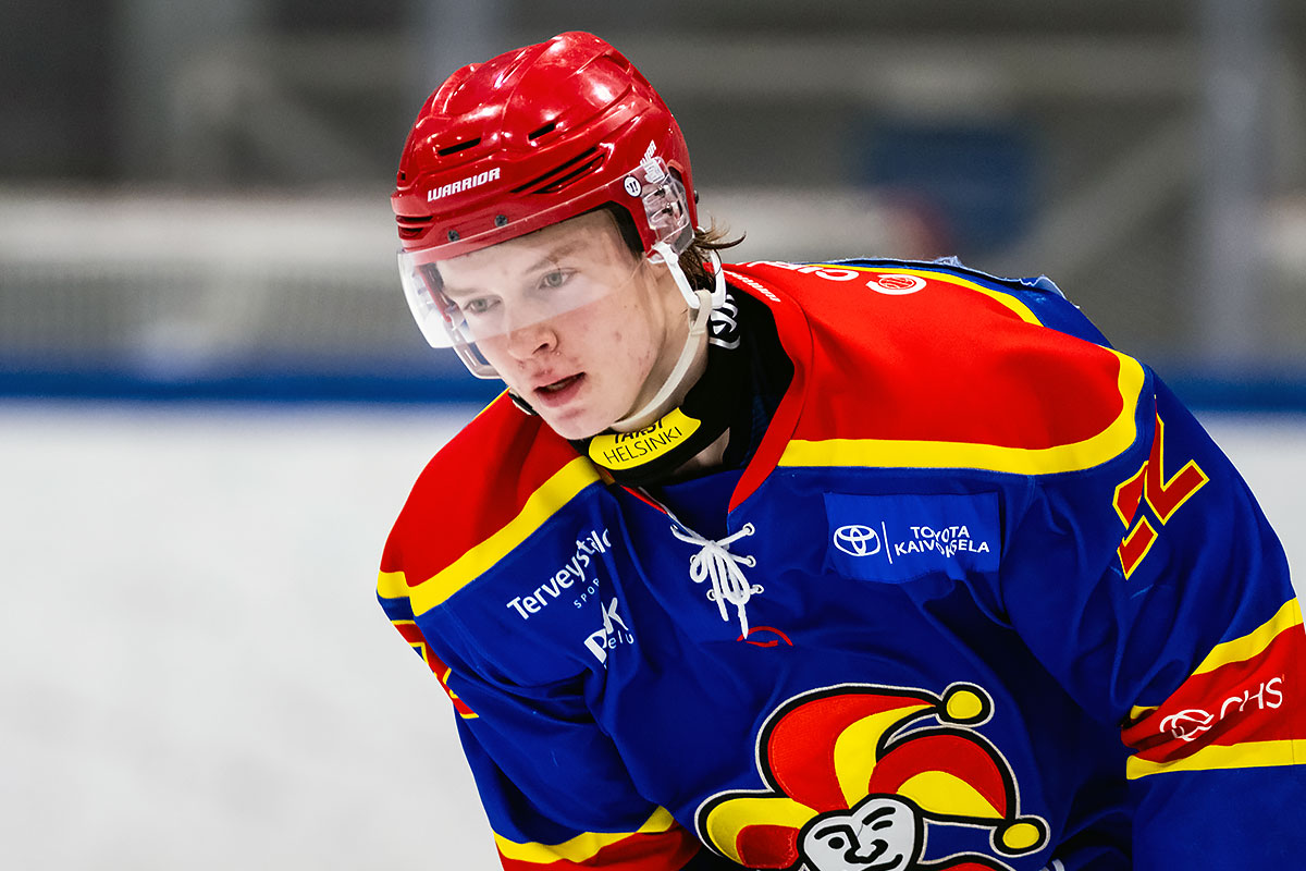 Jokerien Veeti Räsänen teki hattutempun Ilvestä vastaan. (Kuva: Riku Laukkanen)