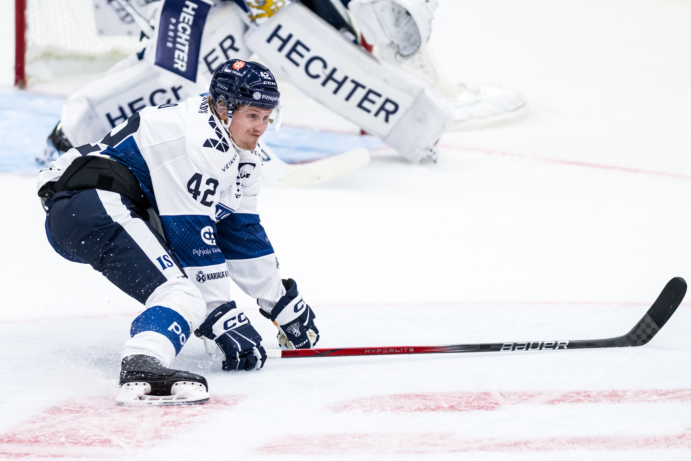 Robin Salo Karjala-turnauksessa 2024. Jääkiekkopuolustaja pelaa SHL-seura Malmö Redhawksissa. Kuva: Riku Laukkanen