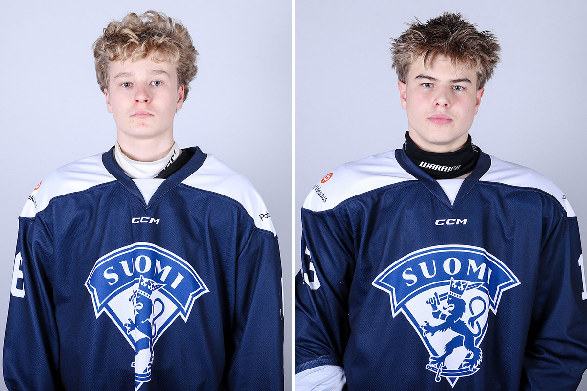 HIFK:n Aaron Santala ja Tapparan Maximilian Kuusela olivat U16 SM-karsintasarjojen parhaat pistemiehet. (Kuvat: Pasi Mennander)